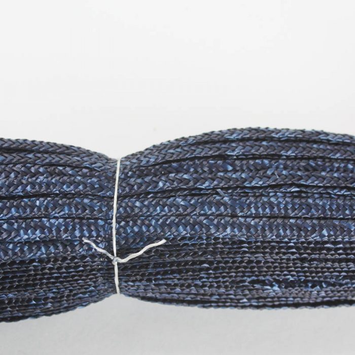 Navy Milan straw braid in standard Milan weave