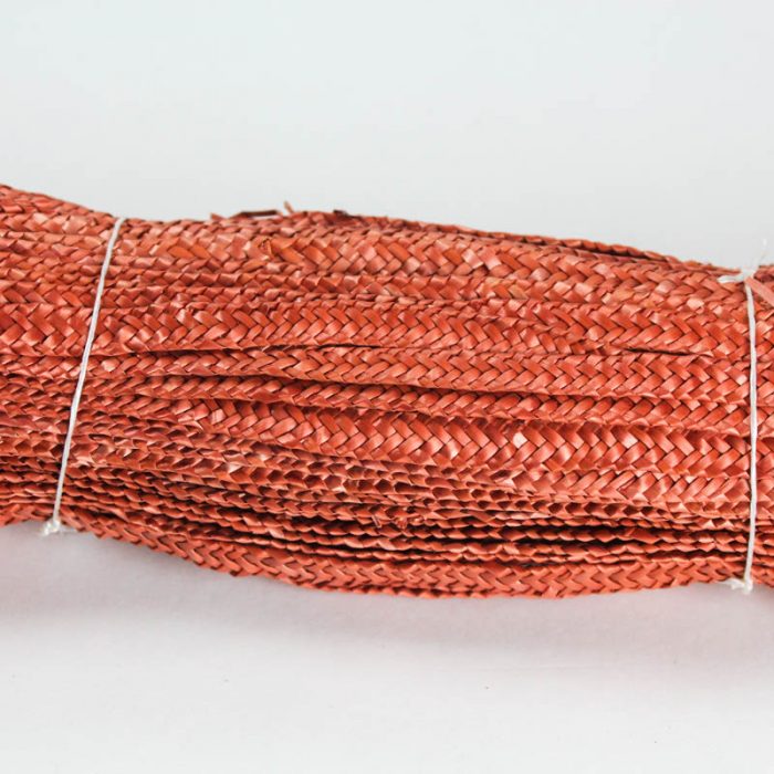 Rust straw braid in standard Milan weave