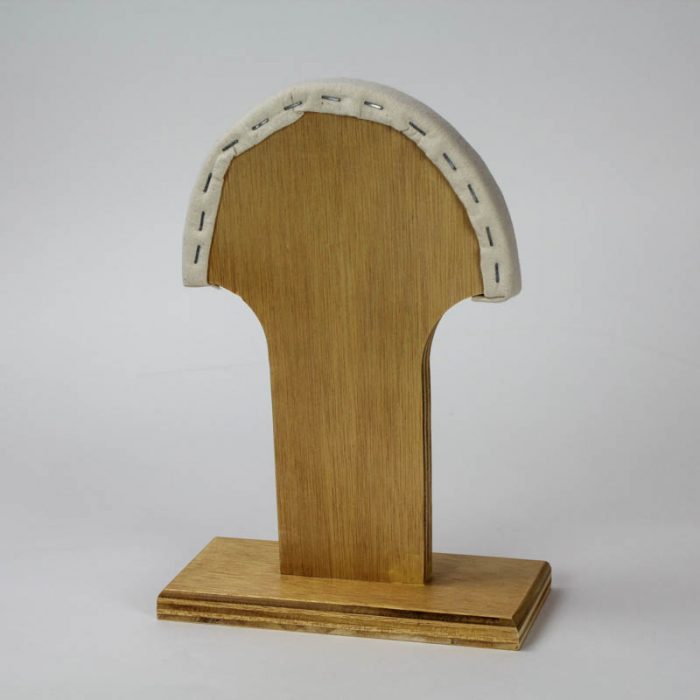 Curved seam press board - for pressing seams inside the crown of a hat or other tight spaces a pressing ham won't fit.