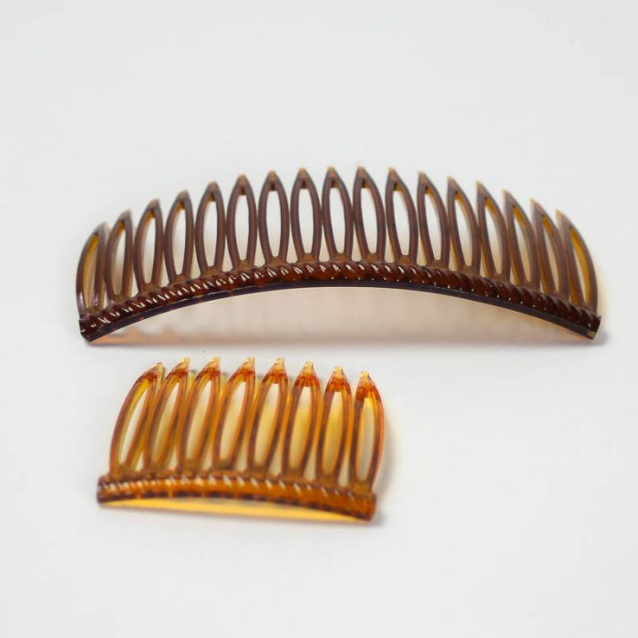 Tortoise plastic in two sizes hair combs