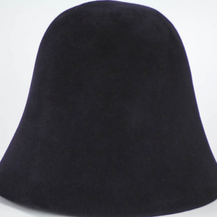 Midnight Navy hood, or cone shape, with velour finish on outside only