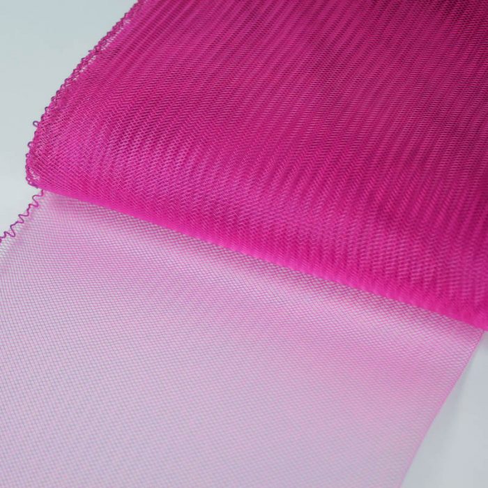 Fuchsia horsehair 100% quality polyester, very flexible, used in making hats and for trim work.