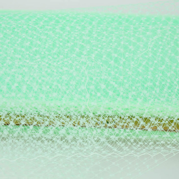 Mint green Standard diamond pattern with 1/4 inch opening, 8-9 inch width, 100% nylon.