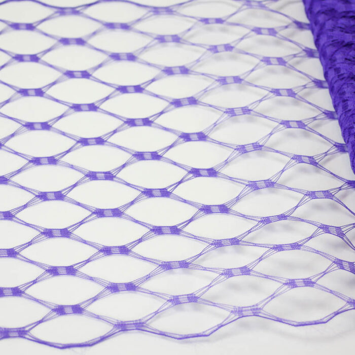 Purple This resembles the vintage wider weave veiling of yesteryear.