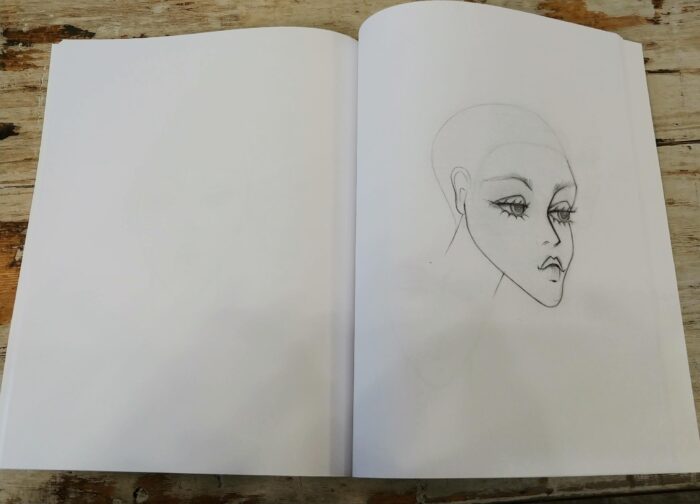 Millinery Sketchbook with Face - Image 5