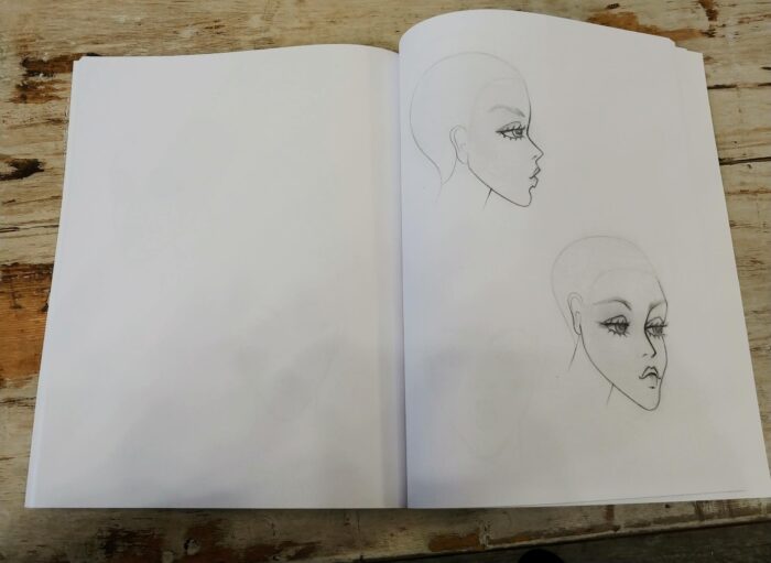 Millinery Sketchbook with Face - Image 4