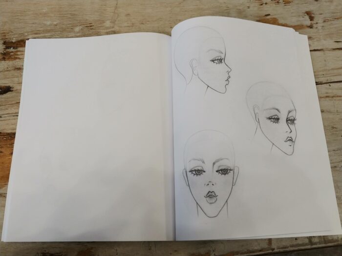 Millinery Sketchbook with Face - Image 3