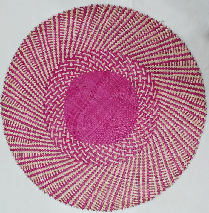 Subutan / Pandan Mats (Magenta and Natural Swirl w/ Solid Center)