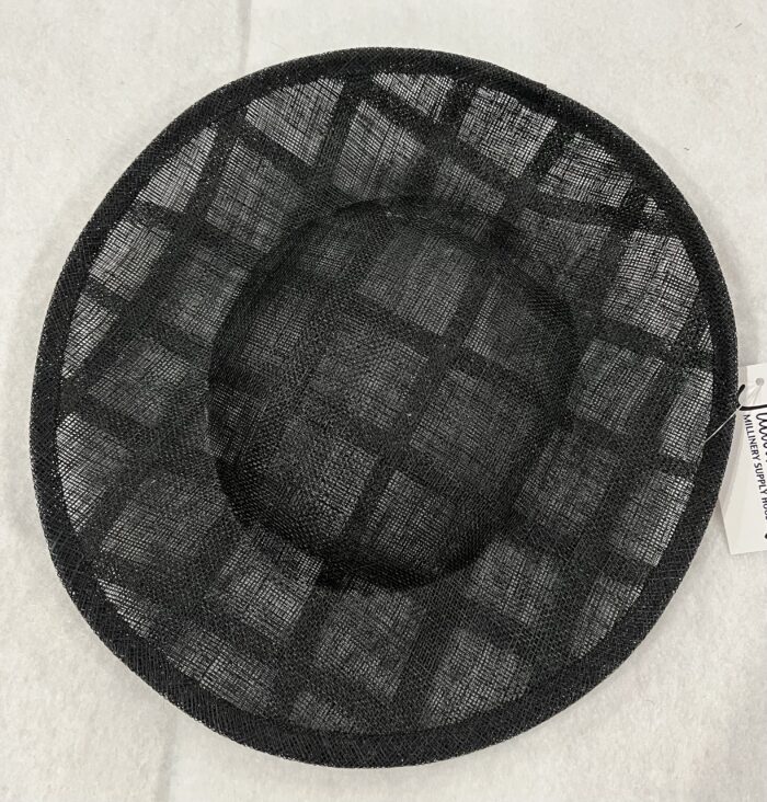 Large Windowpane Sinamay Saucer with slight upturned edge - Image 6