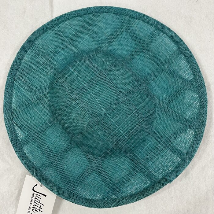 Large Windowpane Sinamay Saucer with slight upturned edge - Image 4