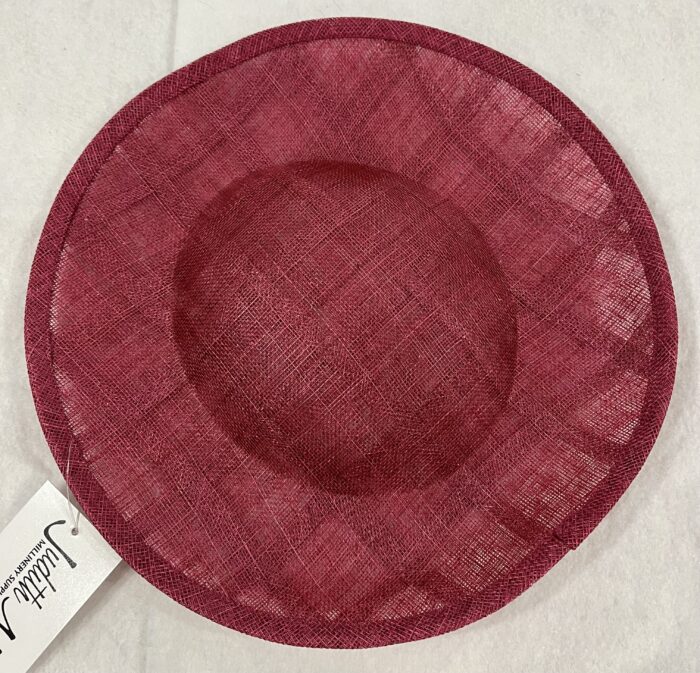 Large Windowpane Sinamay Saucer with slight upturned edge