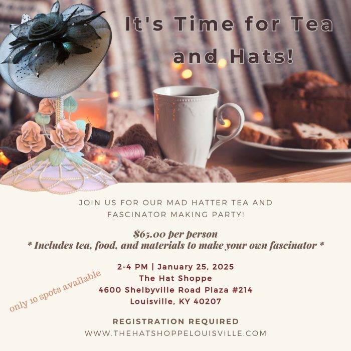 Jan. 25th: Mad Hatter Tea and Fascinator Making Party